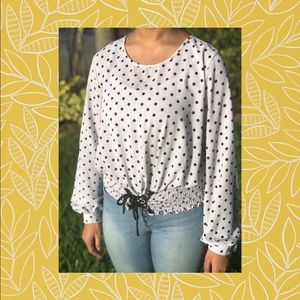 polka dot blouse